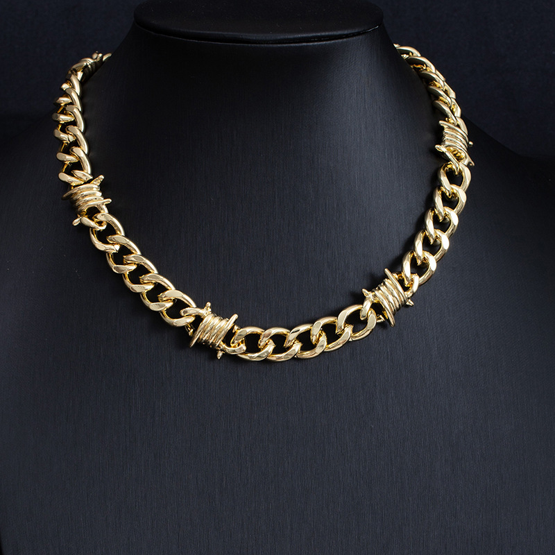 X528 gold necklace-40 cm