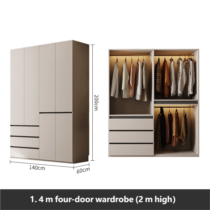 1.4-meter four door wardrobe (2.0-meter high)