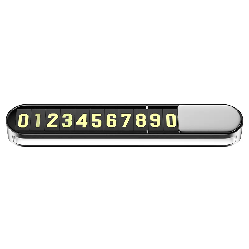 하이 퀄리티 아연 합금 자동차 자동차 자동차 인테리어 액세서리 자동차 주차 휴대 전화 번호판 임시 주차 번호판