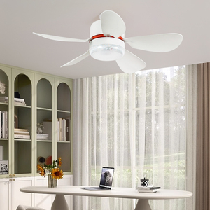 Ventilador de techo LED moderno de 5 aspas con luz regulable y control remoto ABS cuerpo de metal montaje empotrado DC Motor para el hogar o el dormitorio - Product Image 3