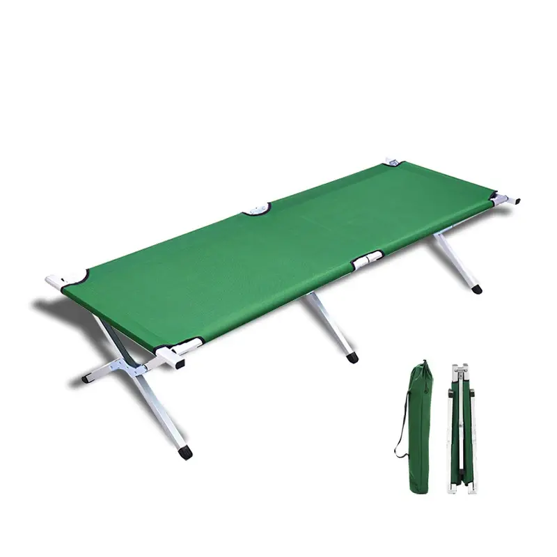 Barato ajustable pequeño solo fácil de plegar peso ligero plegable camping plegable portátil camas de campamento