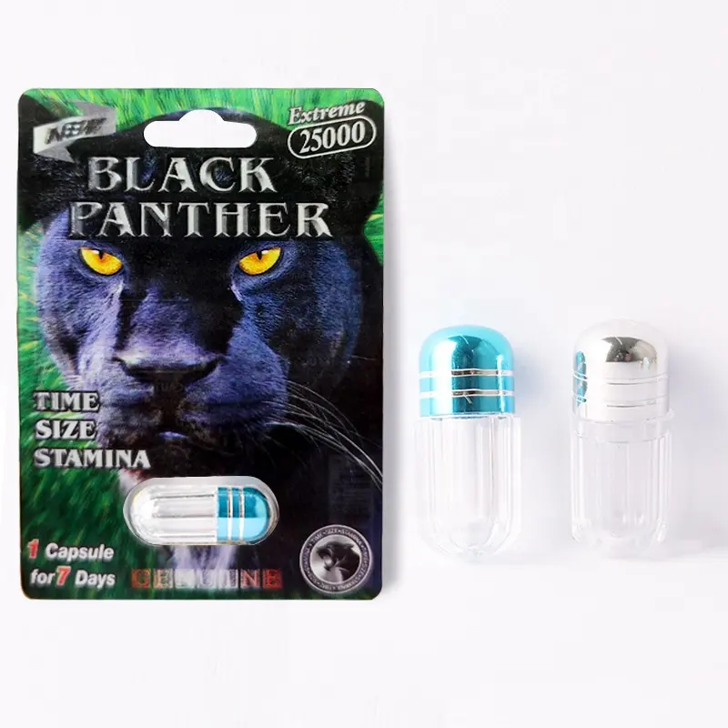 Großhandel Rhino Pills Black Panther Erektile Dysfunktion Männliche sexuelle Verbesserung Pillen Flasche Papier karte Display Box Verpackung