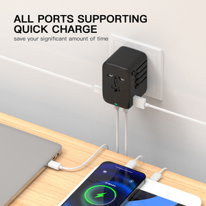 ユニバーサルトラベルアダプタープロモーションギフトUSBソケット充電器新特許Type-C急速充電器 - Product Image 3