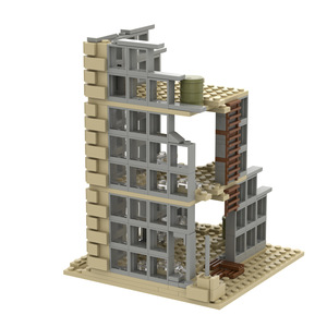 WW2 bloques de construcción militares campo de batalla Blockhouse accesorios modelo Sentry Tower Command Post Bunker modelo juguetes regalo