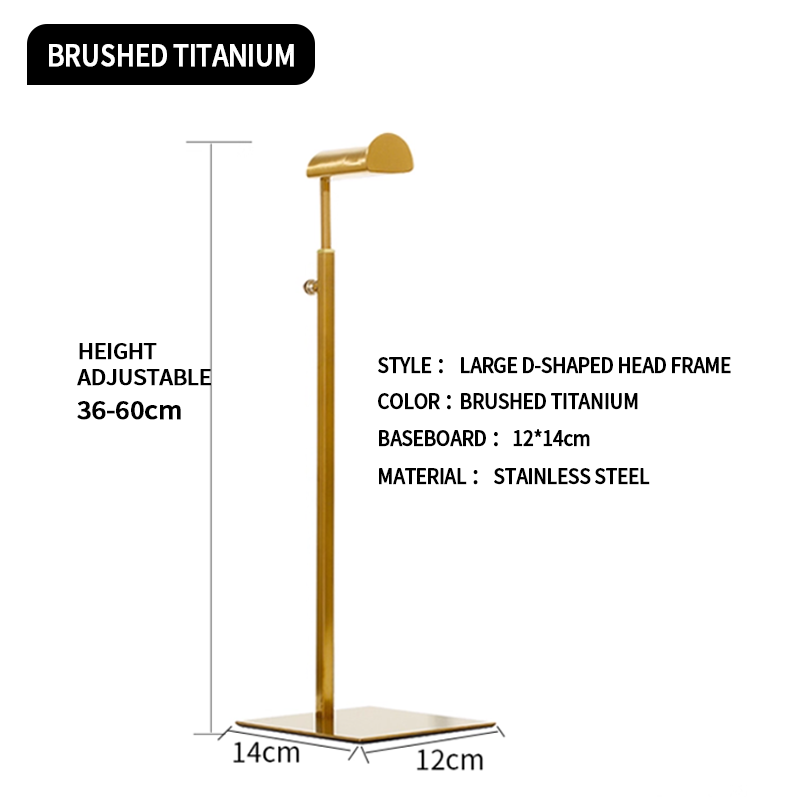 Large A Head - Brushed Titanium Gold