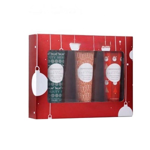 PVC pencere kırmızı kozmetik ambalaj kutuları ile el kremi ambalaj kutuları - Product Image 1