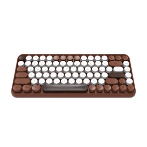 Tableta portátil BT retroiluminada 84 teclas redondas máquina de escribir Ajazz 308i teclado inalámbrico Retro - Product Image 6