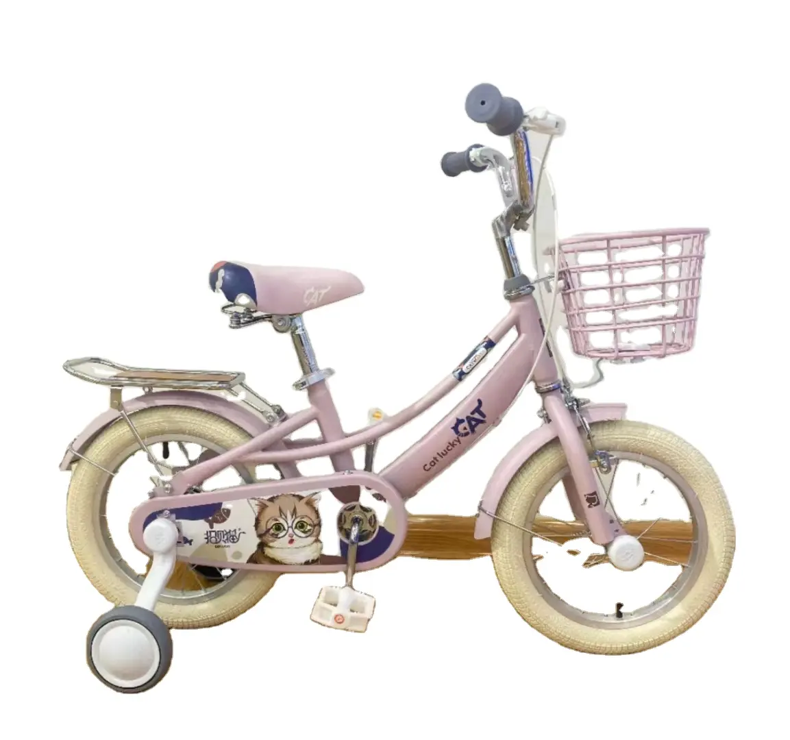 HT sepeda anak gaya lucu, Aloi magnesium 14 "warna merah 20 inci empat roda baja untuk sepeda anak-anak