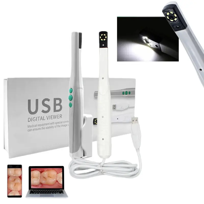 Caméra dentaire USB Endoscope d'inspection des dents orales avec 6 lumières LED HD Pixels Caméra intra-orale Outils de dentisterie