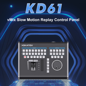 JJTSVideo KD61 8チャンネルTバーフェーダースローモーションビデオスイッチャーSDI信号出力および入力ライブストリーミング用 - Product Image 2