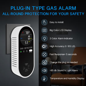 3'ü 1 Arada Takılabilir Gaz Dedektörü Sıcaklık Nemli Gaz Monitörü Alarmı - Product Image 6