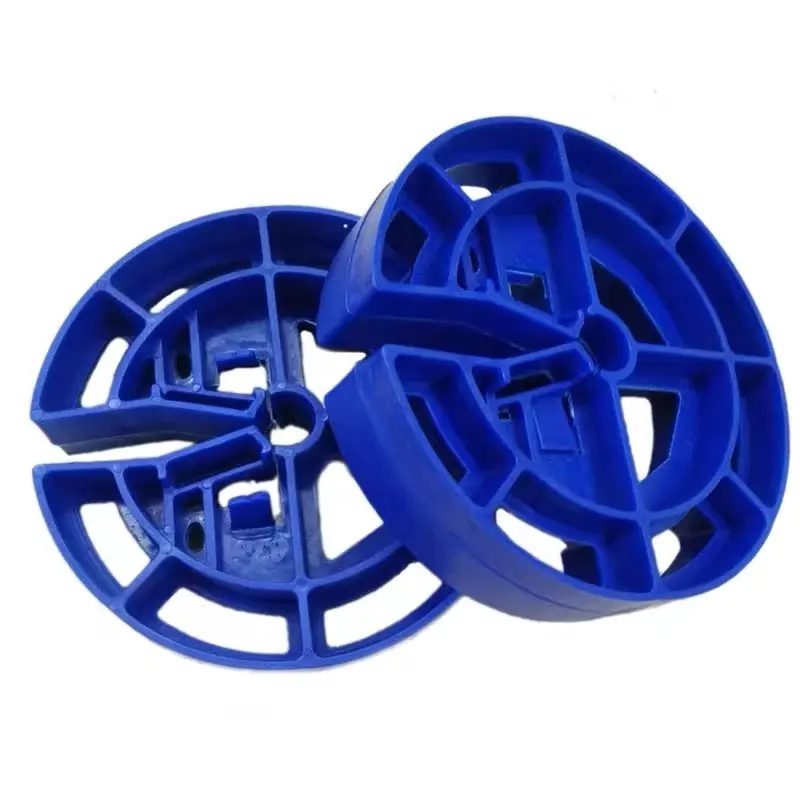 Plastic concrete formwork heavy duty wheel rebar round circular support pile cage spacer