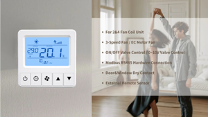 Comfurter 24 В 0-10 В EC вентилятор отеля hvac fcu RS485 modbus умный дом цифровой термостат с подогревом контроллер температуры программируемый - Product Image 4