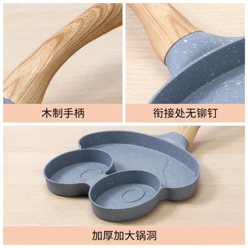 Creative Korean Flat Bottom Medical Stone Non stick Egg Hamburger Frying Pan Mini Breakfast Frog Shape Pancake Mold