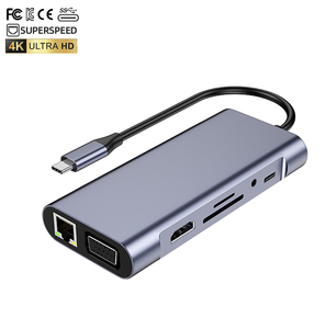 100 Mbit/s RJ45 11 in 1 USB 3.0 HDMI-Hub für Laptop-Adapter PC 11 Anschlüsse Dock Station 4kHDMI TF/SD-Karte für Macbook Typ C Splitter - Product Image 3