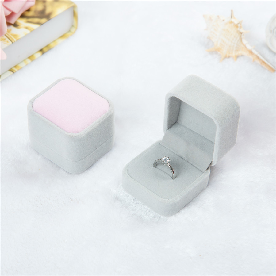 Gray pink Ring Box 5*4.5*4cm