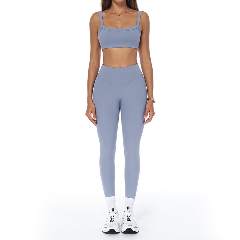 Soutien-gorge + legging bleu