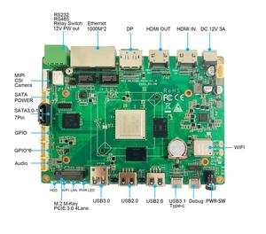 Placa de desarrollo UHD ultra ancha Rockchip RK3588, LVDS HD, integrado, código abierto, android, linux - Product Image 1