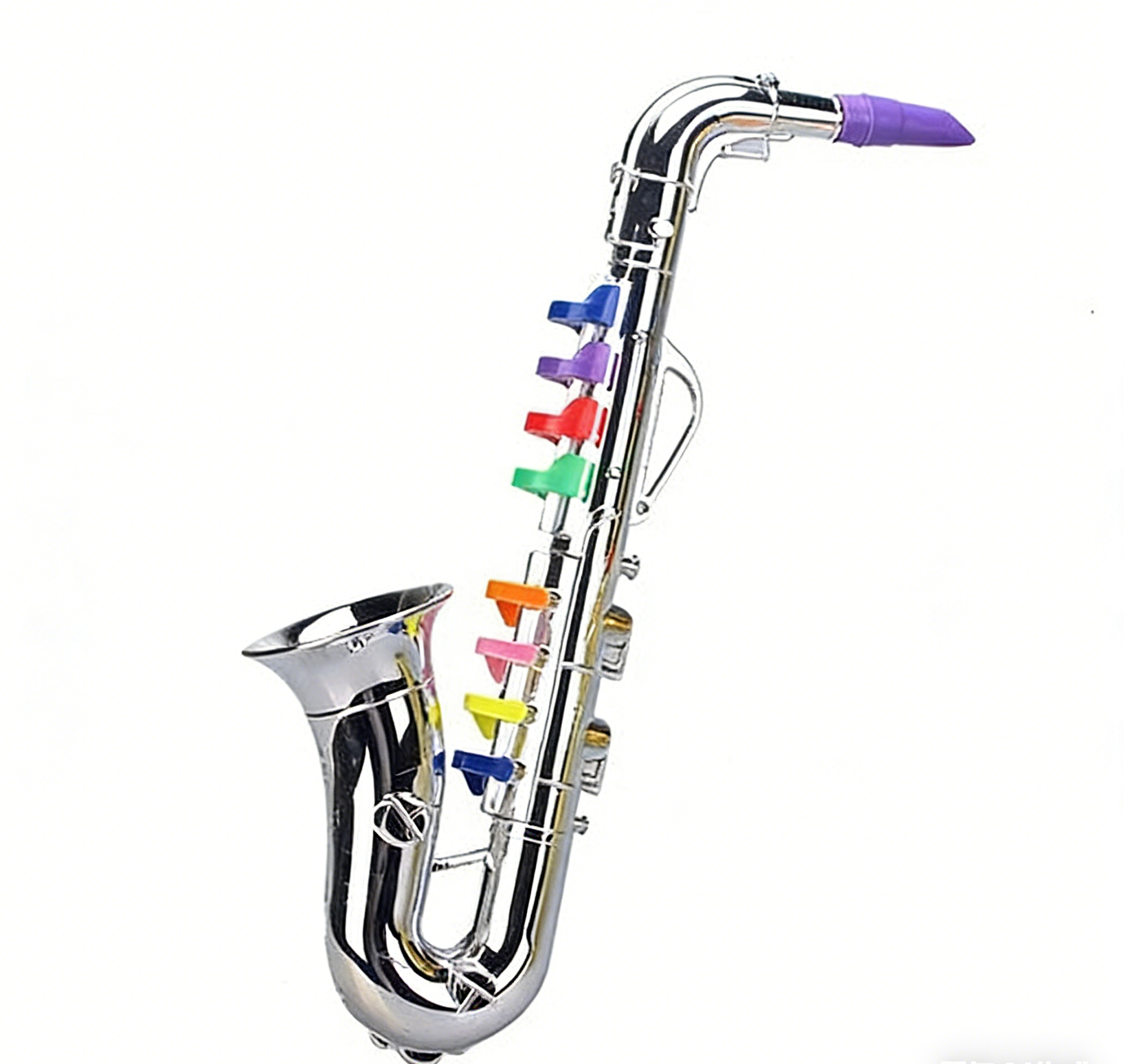 Saxofón plateado