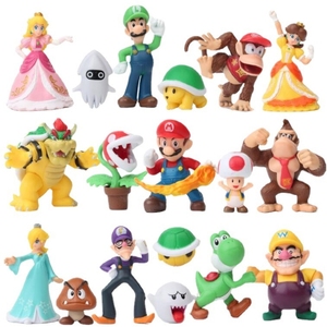מכירה חמה 18pcs bros <span class=keywords><strong>yoshi</strong></span> דינוזאור דמות צעצוע pvc