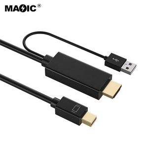 Personalizado 1,8 M HDMI a Mini DP Displayport Cable HD Pantalla 4K 60Hz 2180P Cable de alimentación USB - Product Image 2