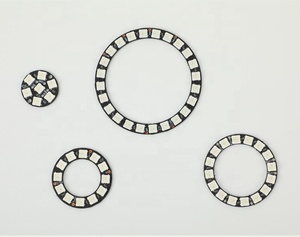 วงแหวน WS2812 rgbic สินค้า OEM WS2812 LED 7/12 /16/24 LED วงกลมพิกเซลบอร์ด PCB สีขาวสีดำไฟ LED WS2812B 5V - Product Image 6