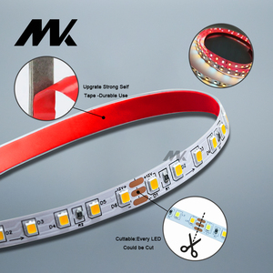 Intelligente Beleuchtung 120LEDs/m 2700K-3000K Einfarbiger SMD 2835 12V Warmweiß Adressierbarer LED-Hintergrund beleuchtungs streifen 24V Switch Controller - Product Image 2