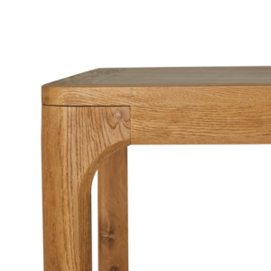 伍兹夫人矩形餐桌复古乡村深色黑色顶部实心橡木餐桌 - Product Image 4