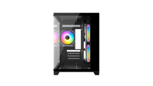 工場OEM白黒カラーMicro-ATX強化ガラスARGBファンケースUSB3.0ミッドタワーゲーミングPCコンピューターシャーシ (デスクトップ用) - Product Image 2