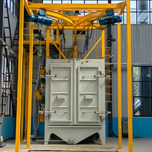 Factory Outlet High Quality 45KW Steel Deck Derusting Hook Type Automatic Shot Blaster Hanger Shot Blasting Engine Motor Pump - Product Image 2