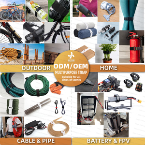 Correas de seguridad de gancho y bucle de silicona antideslizantes elásticas suaves personalizadas para cuerdas de extensión, cables, cuerdas, mangueras, bicicleta, Liga de pantalón - Product Image 5
