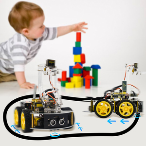 Braccio Robot meccanico multifunzione 4WD 2 in 1 + kit auto robot intelligente per giocattoli radiocomandati con stelo Arduino