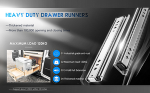 Aoli sheng Truck Bed <span class=keywords><strong>Drawer</strong></span> Slide 220kg Tragfähigkeit für die Aufnahme lagerung Rostfreie Hochleistungs-Schubladen führungen mit voller Ausdehnung - Product Image 2