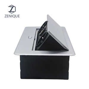 Enchufe de escritorio multifuncional de alta calidad, toma de corriente de aluminio con cable para mesa de conferencia, enchufe europeo - Product Image 5