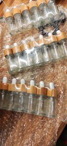5毫升-50毫升空玻璃滴管瓶，带竹盖磨砂玻璃瓶，用于精油可再装移液器瓶罐 - Product Image 3