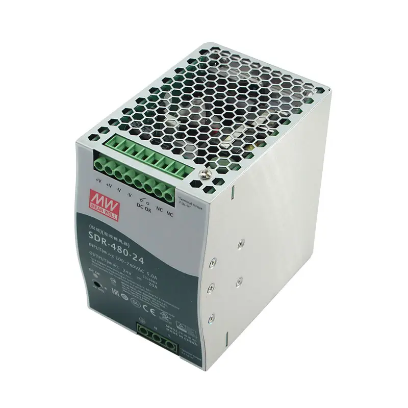 Alimentatore interruttore su guida DIN 480W SDR-480-24 trasformatore Meanwell 220V 24V 20A