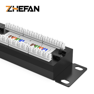 ZHEFAN 19 pulgadas Rack 1u Cat 6 Patch Panel Cat6 Sin blindaje Utp 24 Port Panel de parche descargado con gestión de cables - Product Image 3