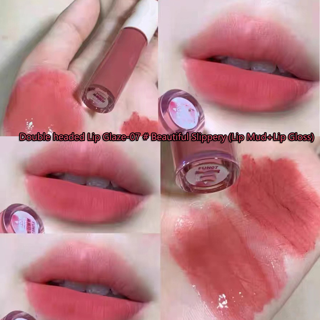 07# Hermoso resbaladizo (barro labial + brillo de labios)