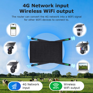 SECTEC 20w太阳能户外4g太阳能路由器5db天线，带电池20100毫安时IP66防水无线路由器 - Product Image 4