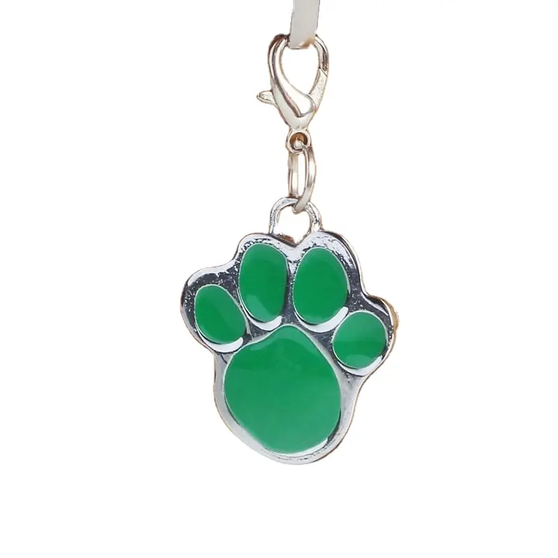 Accessori per animali domestici popolari impronte di ciondolo con strass per cuccioli graziosi gioielli per animali domestici etichette del collare 2018 cucciolo barboncino paw tag vendita 1