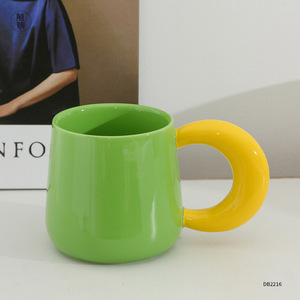 ถ้วยกาแฟเซรามิคแบบนอร์ดิกถ้วยน้ำขนาด340มล. 15ออนซ์หูจับขนาดใหญ่สีสันสดใส - Product Image 6