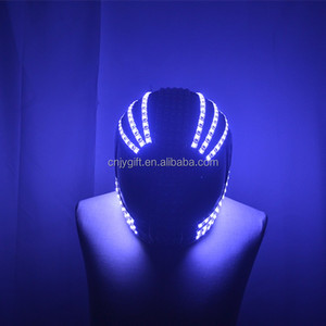 Programmierter lichte mit tieren der Helm DJ Headgear Light Emitting Helm Bühnen kostüm Zubehör Bar KTV Punk Mask LED Light Helm