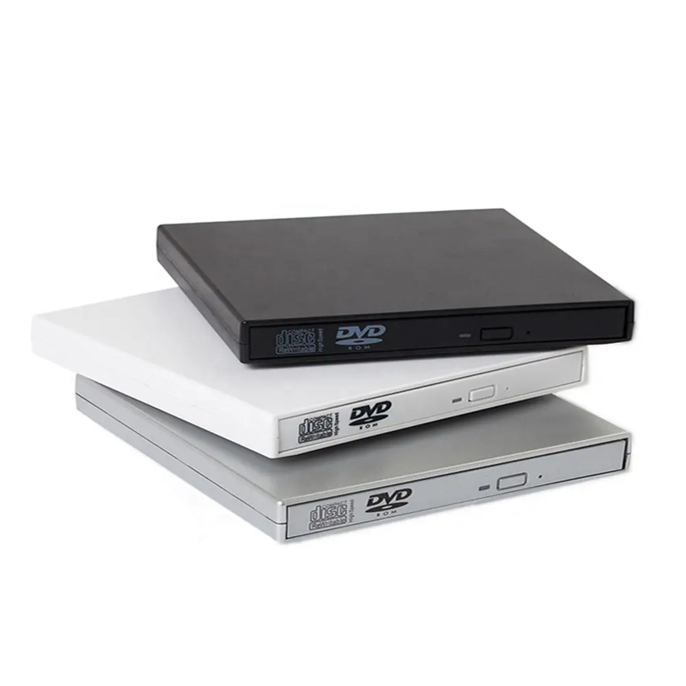 Gravador de DVD externo USB CD/DVD-ROM CD/DVD-RW, leitor portátil fino, unidade óptica, gravador portátil para laptop iMac