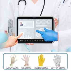 Best Selling Multi-touch Screen Suporte Luvas Toque Hospital Cabeceira Médica Tablet Pc para Entretenimento Paciente
