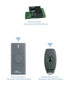 Pulsante di uscita a pressione dell'interruttore Wireless 433Mhz pulsante di rilascio della porta del controllo accessi del telecomando senza fili - Product Image 4