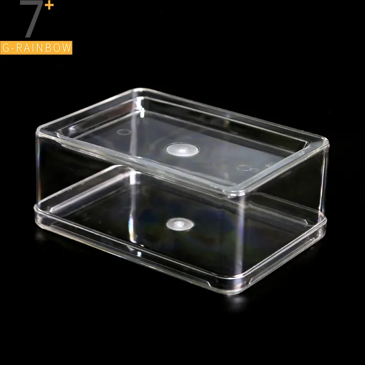 Scatole per imballaggio da Dessert per biscotti Macaron trasparenti contenitori per imballaggio per alimenti per animali domestici scatola rigida in plastica rettangolare