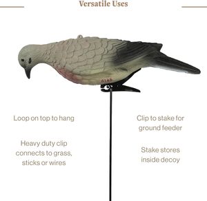 狩猟用デコイ屋外狩猟用バイオニックプラスチック製の餌鳩と鳩の高性能鳥の魅力 - Product Image 5