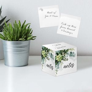 Para Lush Greenery Sticky Note Cube 600 hojas 2,75 \ "Memo Block con diseño botánico de moda impreso en 4 lados autoadhesivo - Product Image 5