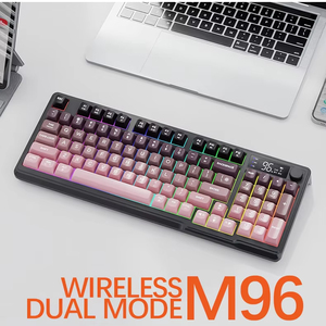 Freewolf M96无线双模键盘PBT渐变球帽游戏键盘带显示屏 - Product Image 3