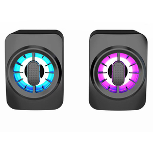 USB 2,0 con cable RGB Altavoz de computadora Sistema de sonido de teatro Gaming Luz LED Altavoz de escritorio Mini altavoces - Product Image 2
